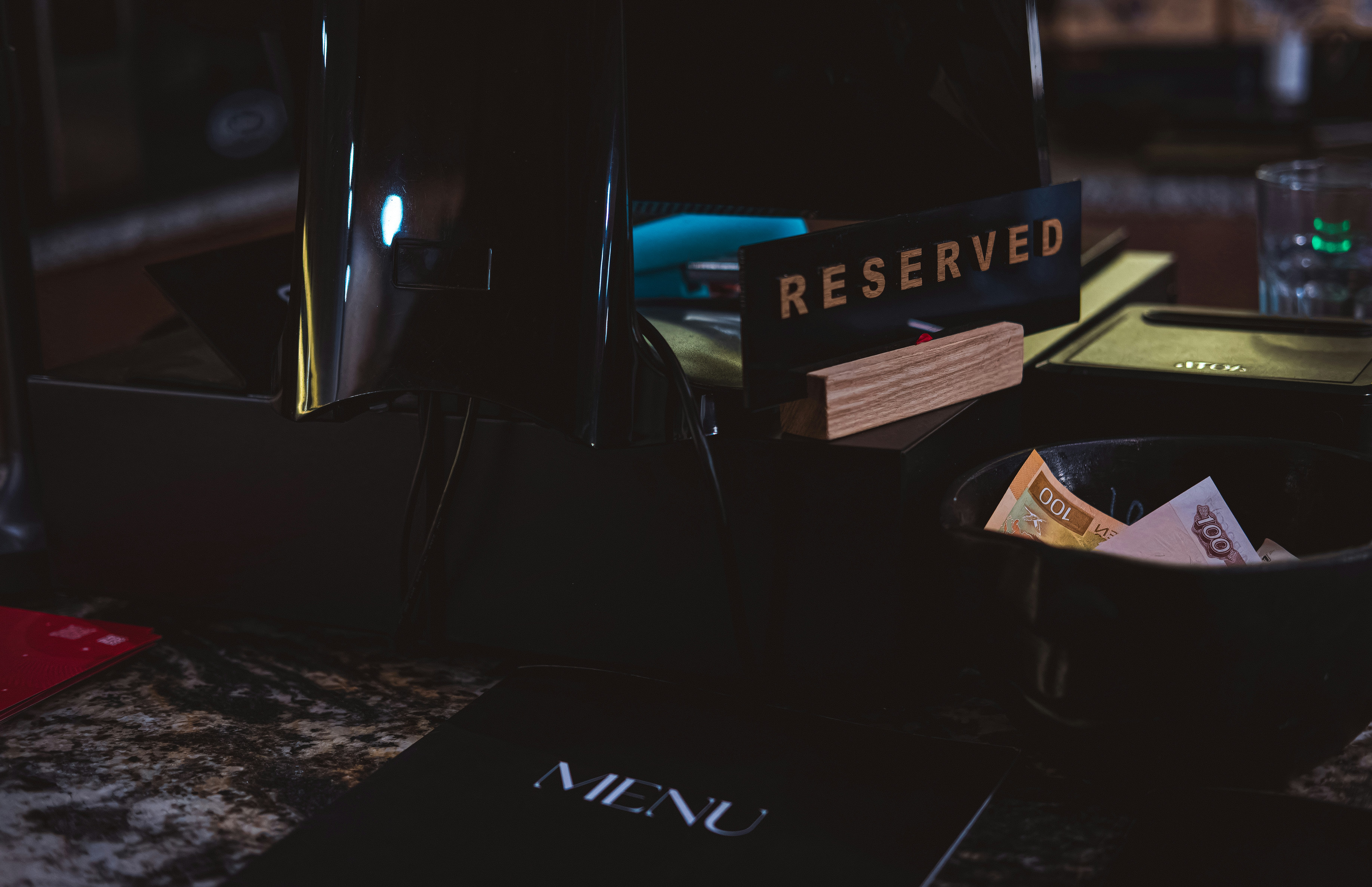 Restaurant menu as brand object — boutique dining in Texas Hill Country, Gillespie County, Comal County
